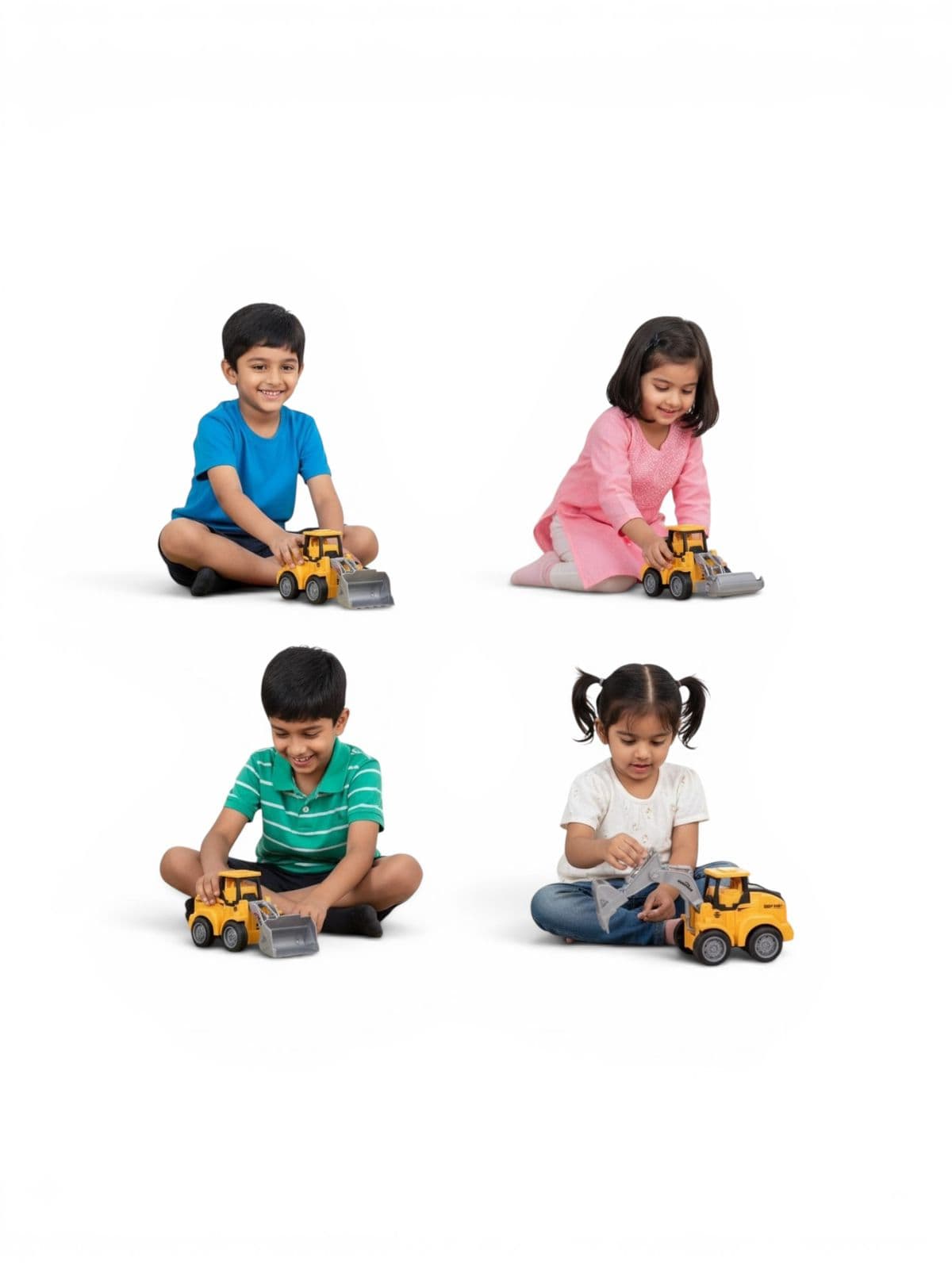 Indian children playing with Funtastique toys